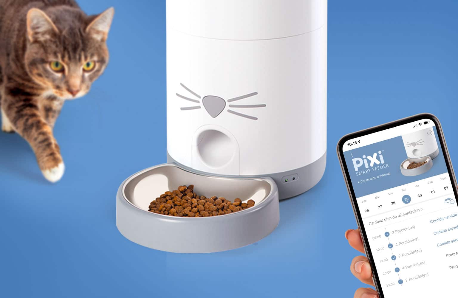 Comedero Automático Para Gatos, Dispensador De Comida Para Mascotas Con  Pilas US