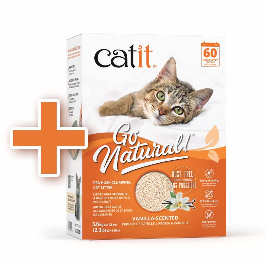 Catit Go Natural litière agglomerante à base de cosses de pois pour chats