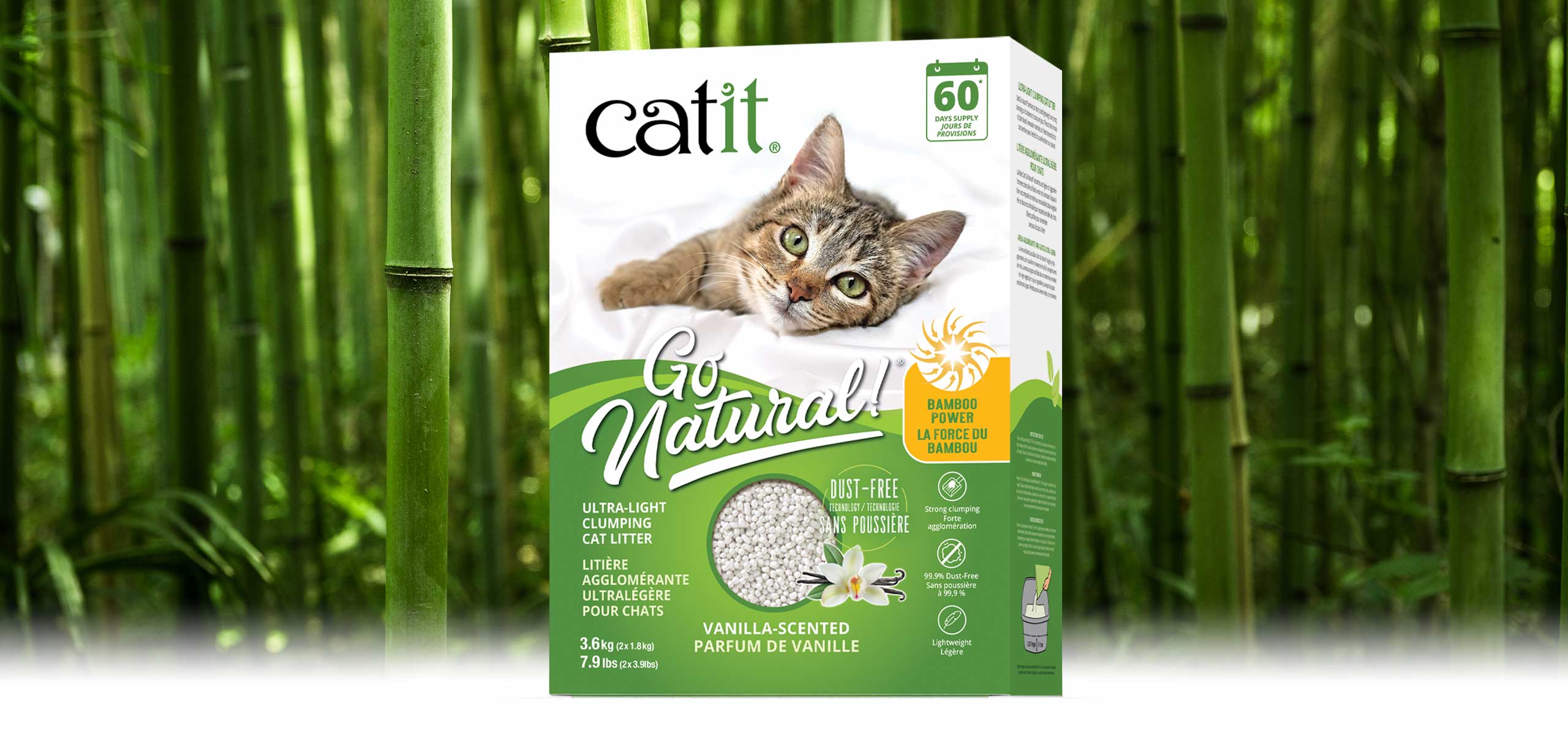 Lettiera per gatti agglomerante ultra leggera Catit Go Natural