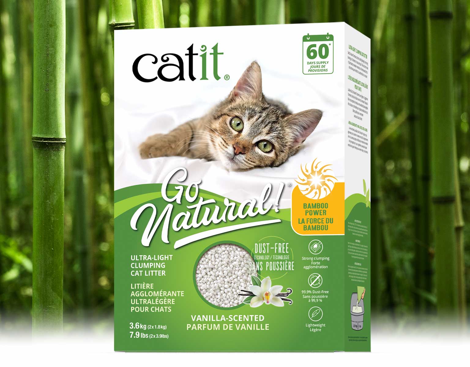 Lettiera per gatti agglomerante ultra leggera Catit Go Natural