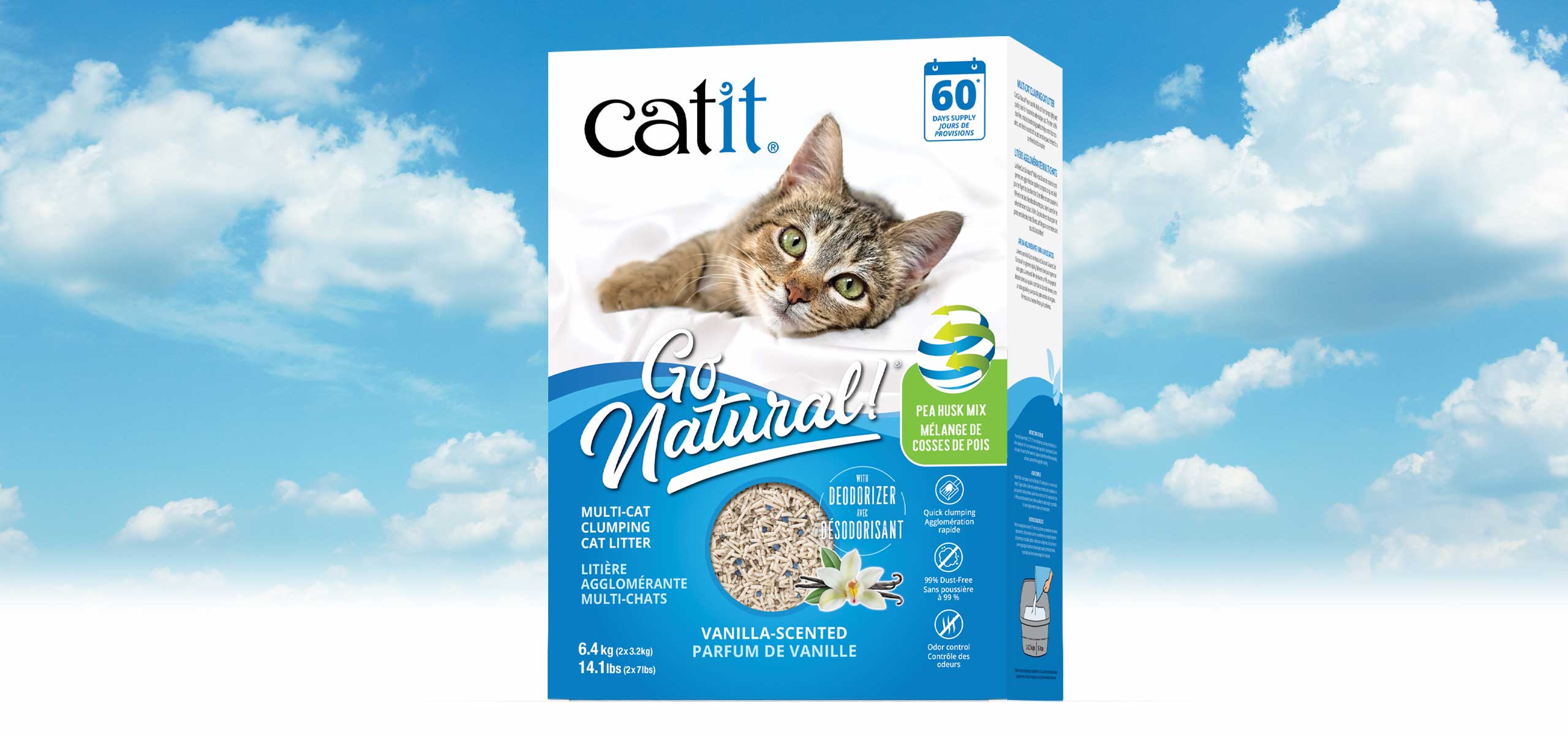 Lettiera per gatti agglomerante Catit Go Natural Multi-Cat