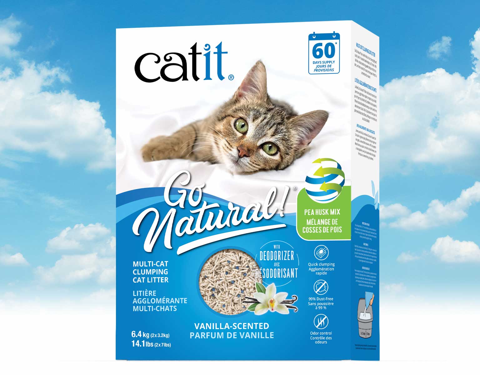 Lettiera per gatti agglomerante Catit Go Natural Multi-Cat